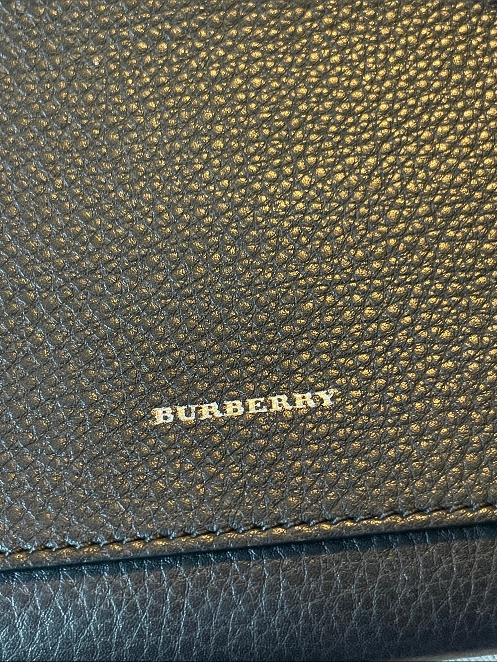 Burberry Black Pebbled Leather Crossbody Wallet Bag - Picture 2 of 8